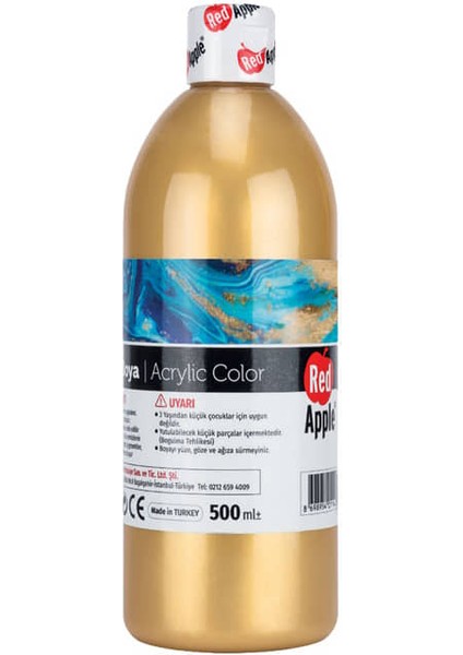 Akrilik Yaldız Boya 500 ml Metalik Altın