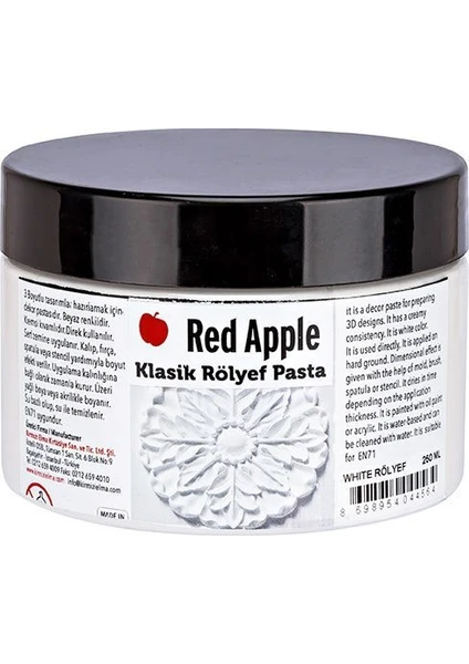 Red Apple  Beyaz Rölyef Pasta 250 ml