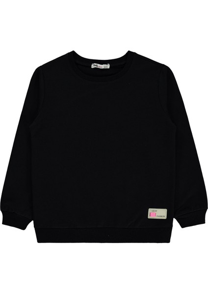 Kız Çocuk Sweatshirt 6-9 Yaş Siyah