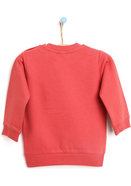 Hello Baby Hellobaby Basic Kalp ve Çiçek Desenli Sweatshirt Kız Bebek