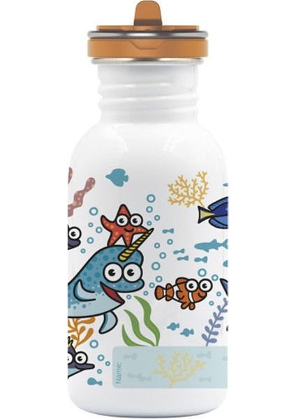 Basic With Flow Cap Paslanmaz Çelik 500 ml Sea Friends