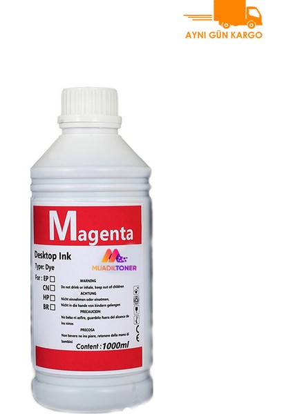 Epson L6190 1 Litre Kırmızı Muadil Mürekkep