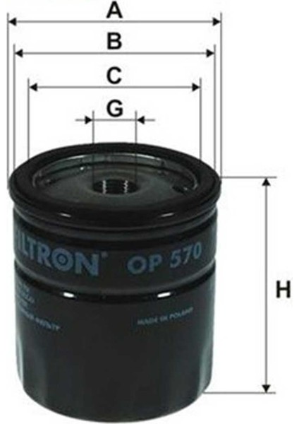 Opel Vectra B 1.8 Benzinli Yağ Filtresi 2000-2002 Filtron