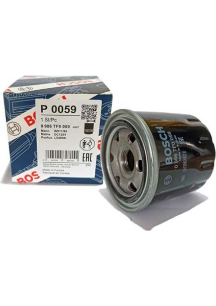 Hyundai Elantra 1.6 Benzinli Yağ Filtresi 2011-2015 Bosch