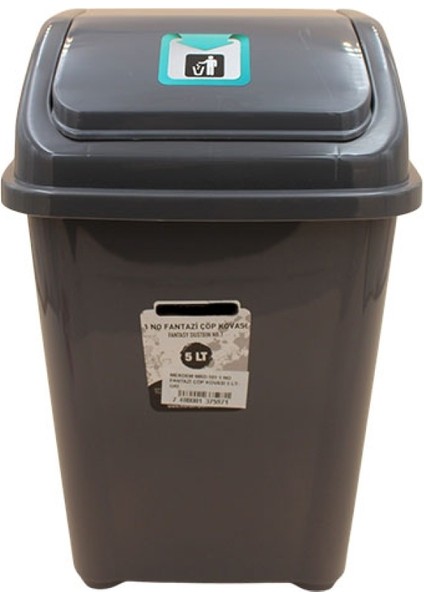 MRD-101 1 No . Çöp Kovası 5 Lt- Gri -96