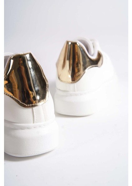 MBMKQ200-BA Kadın Kalın Taban Beyaz/altın Sneaker & Spor Ayakkabı modelleri