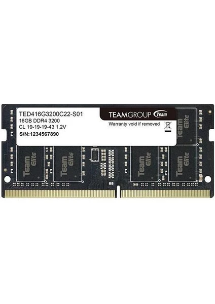 Elite 16GB Ddr4 3200MHZ CL22 TED416G3200C22-S01 Sodimm Ram