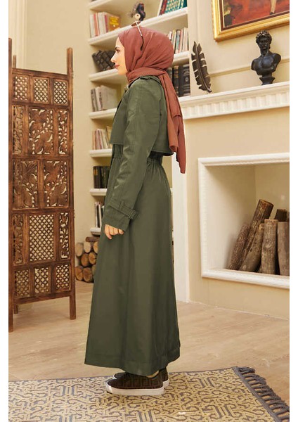 6602 - Allerlı Trençkot Haki fiyatları