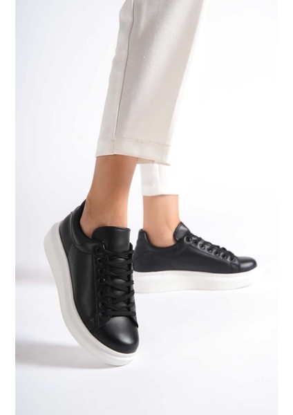 MBMKQ200-SS Kadın Kalın Taban Siyah/siyah Sneaker & Spor Ayakkabı