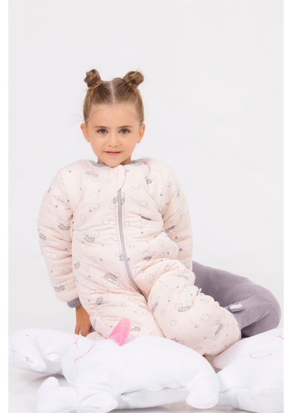 Kız Erkek Çocuk Kalın Elyaf Dolgulu Premium Kalite 2.5 Tog Desenli Uyku Tulumu modelleri