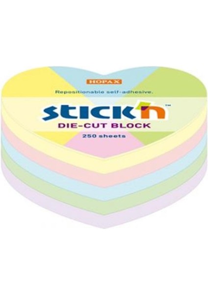 Hopa Stickn 6467 Pastel Kalp Yapışkan Notblok 250 Yp Hopa