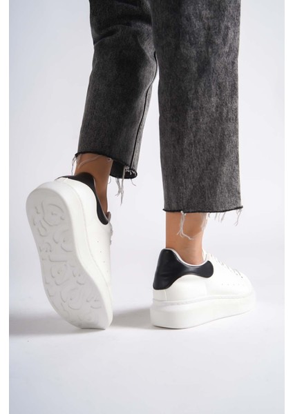 MBMKQ200-BS Kadın Kalın Taban Beyaz/siyah Sneaker & Spor Ayakkabı fırsatları