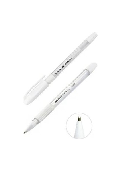 Jel Kalem Jely Neon Beyaz 2801 12'li Paket Pensan