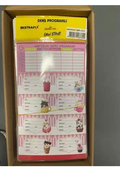EkstrafixDers Programlı Okul Etiketi Q Dp 118 Ekstrafix