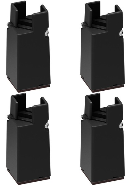 4 Pack Mobilya Yükselticileri Çapı 0.39-1.57 "10 cm Siyah 22-42MM Döşenmesi Için 600LB Destek (Yurt Dışından)