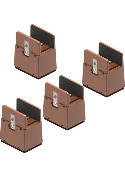 4 Pack Mobilya Yükselticileri Çapı 0.39-1.57 "5 cm Kahverengi 10-37 mm Döşeme Için 600LB Destek (Yurt Dışından)