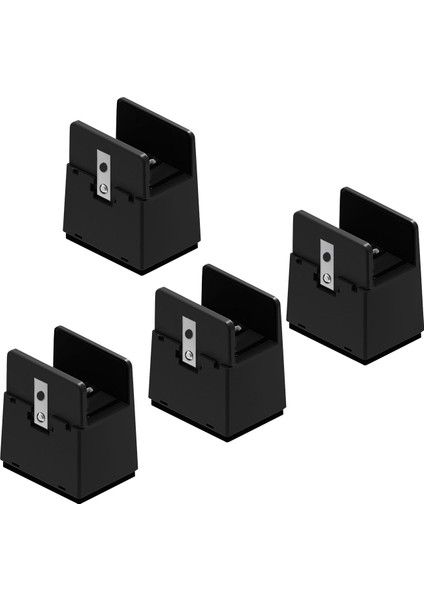 4 Yatak Seti Vidalı Kelepçe Masa Bacak Uzatıcıları Masası H 5cm Siyah 10-37MM (Yurt Dışından)