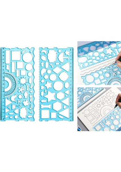 Çizim Şablon, Alet Mühendisliği Mavisini Ölçmek Için Hafif Geometrik Cetvel (Yurt Dışından)