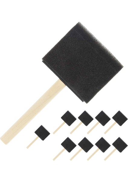 10X Araba Öncesi Şablonlar Sanat Projesi 3inch Için 10X Eğitim Oyuncak Sünger Fırçaları (Yurt Dışından)