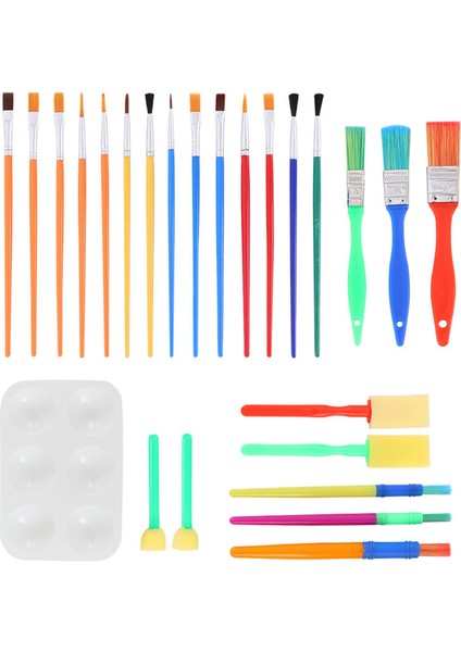 25 Naylon Boya Fırçaları Akrilik Yağı Için Malzemeleri 9-17CM (Yurt Dışından) fiyatları