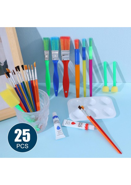 25 Naylon Boya Fırçaları Akrilik Yağı Için Malzemeleri 9-17CM (Yurt Dışından) modelleri