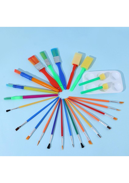 25 Naylon Boya Fırçaları Akrilik Yağı Için Malzemeleri 9-17CM (Yurt Dışından) fırsatları