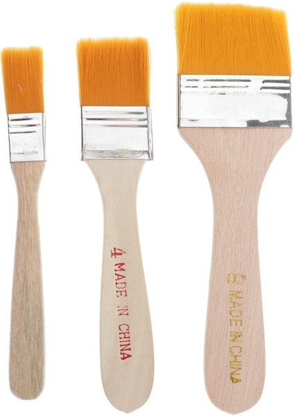 3 Boyutlar Sanat Boyası Fırçaları Suluboya, Akrilik, Yağlı Boya Için Profesyonel Set (Yurt Dışından)
