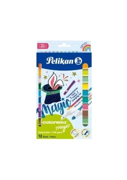 Keçeli Kalem Colorella Magic 12 Li Kutu 411 Pelikan