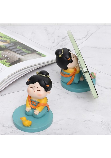 Reçine Kız Heykeliıllı Telefon Cep Telefonu Dekorasyonu B (Yurt Dışından) modelleri