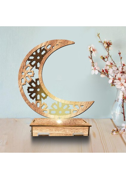 Eid Mübarek Ahşap Süs Islam Kutlaması Ramazan Ahşap Diy F (Yurt Dışından)