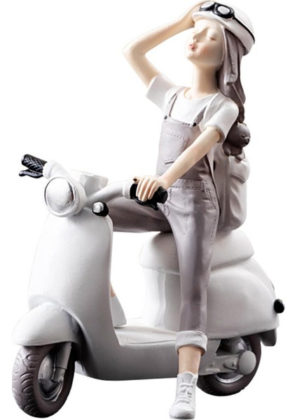 Iskandinav Kız Heykelcik Heykel Kızlık Şekil Heykeli Kabine Masa Tarafından Motosiklet (Yurt Dışından)