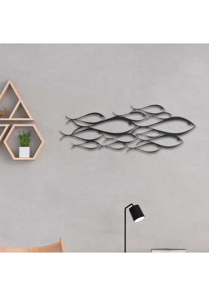 Yaratıcı Balık Duvar Heykeli Sanat Dekoratif Süsleme Açık Pencere Evi 43CMX15CM (Yurt Dışından)