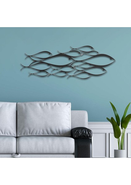 Yaratıcı Balık Duvar Heykeli Sanat Dekoratif Süsleme Açık Pencere Evi 43CMX15CM (Yurt Dışından)