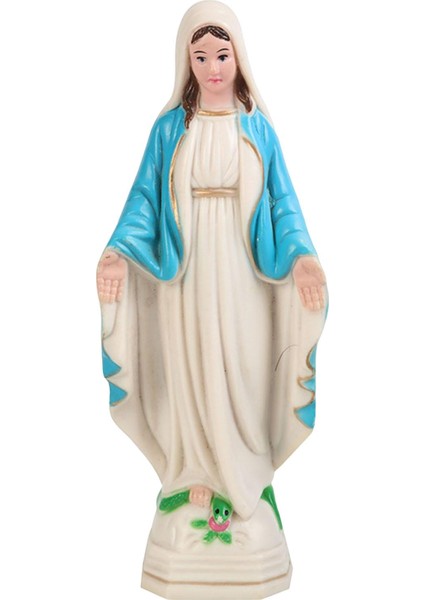 Iskandinav Kutsanmış Mary Heykelcik Heykelcik 10 cm Mavi (Yurt Dışından)