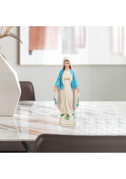 Iskandinav Kutsanmış Mary Heykelcik Heykelcik 10 cm Mavi (Yurt Dışından) fiyatları