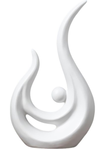 Basit Soyut Phoenix Figürinler Heykel Koleksiyon Dekor Seramik Heykel Beyaz 25CMX14CM (Yurt Dışından) modelleri