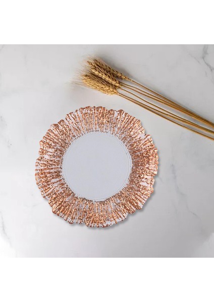 Cam Yuvarlak Yuvarlak Tepsi Süslemeleri Servis Plakası Pastalar Için Pasta Kek Gül Altın 27CM (Yurt Dışından) fırsatları