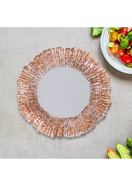 Cam Yuvarlak Yuvarlak Tepsi Süslemeleri Servis Plakası Pastalar Için Pasta Kek Gül Altın 27CM (Yurt Dışından) indirimleri