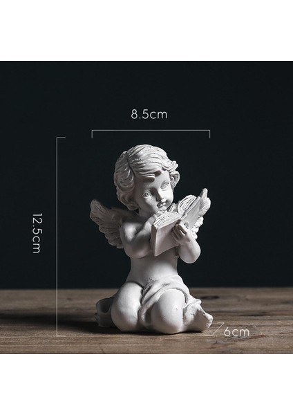Reçine Heykel Cherub Figürinler Yatak Odası Kapalı Kitaplık Bebek Angel Heykeli Beyaz (Yurt Dışından) fırsatları