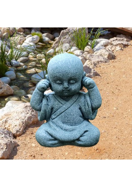 Buda Heykel Küçük Keşiş Heykelcik Koleksiyonları Feng Shui Heykel Dinlemedi Dekor Için Heykel (Yurt Dışından)