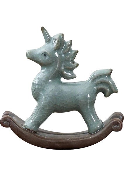Salon Odası Için Horse Figurine Mini Heykeli Yaratıcı Cafe Şömine Gri (Yurt Dışından) modelleri