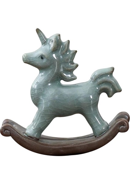 Salon Odası Için Horse Figurine Mini Heykeli Yaratıcı Cafe Şömine Gri (Yurt Dışından) indirimleri
