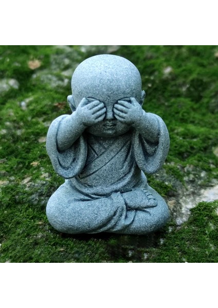 Buda Heykel Küçük Keşiş Heykelcik Koleksiyonları Feng Shui Heykel Için Dekor Görmüyor (Yurt Dışından)