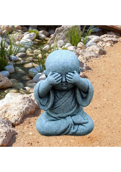 Buda Heykel Küçük Keşiş Heykelcik Koleksiyonları Feng Shui Heykel Için Dekor Görmüyor (Yurt Dışından)