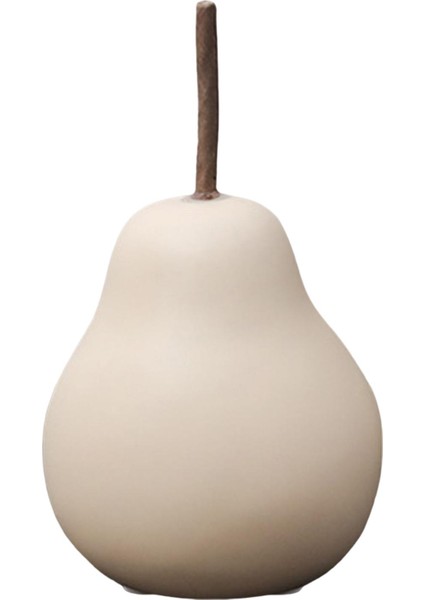 Seramik Armut Heykelcik Masa Merkez Parçası Ana Masa Dekoru Bej 6.5CMX11CM (Yurt Dışından)