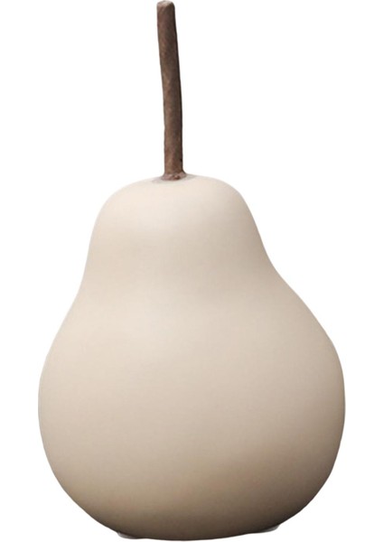 Seramik Armut Heykelcik Masa Merkez Parçası Ana Masa Dekoru Bej 6.5CMX11CM (Yurt Dışından)