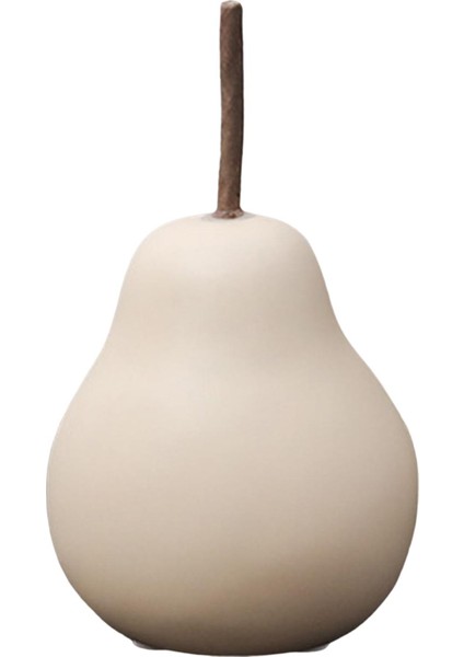 Seramik Armut Heykelcik Masa Merkez Parçası Ana Masa Dekoru Bej 6.5CMX11CM (Yurt Dışından)