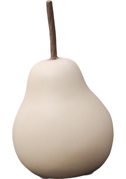 Seramik Armut Heykelcik Masa Merkez Parçası Ana Masa Dekoru Bej 6.5CMX11CM (Yurt Dışından)