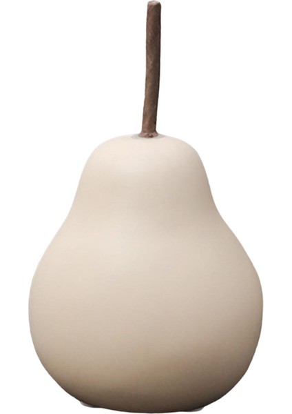 Seramik Armut Heykelcik Masa Merkez Parçası Ana Masa Dekoru Bej 6.5CMX11CM (Yurt Dışından)