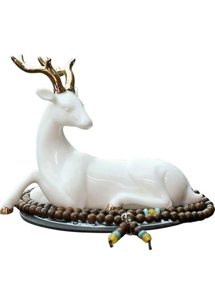 Beyaz Porselen Elk Heykelleri Ren Geyiği Heykel Masaüstü Dekorlar Geyik Figürinleri Baş (Yurt Dışından) fiyatları